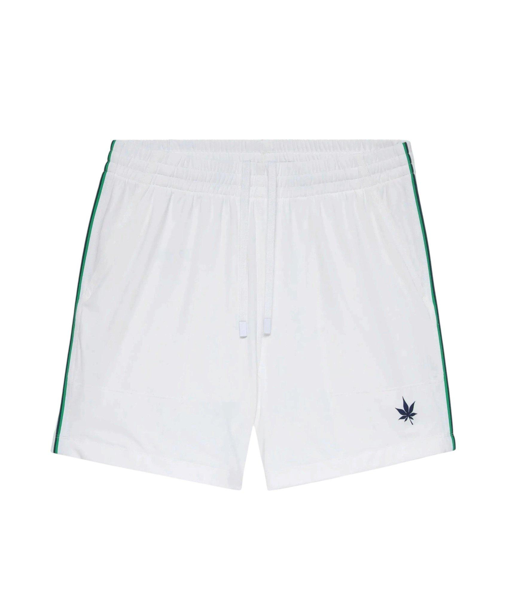 Boast Men's 5" Tipped Peak Performance Short - White/Green/Navy - WHITE/GREEN/NAVY